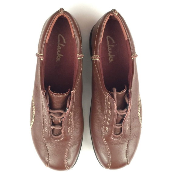 Clarks Shoes Clarks Womens Casual Shoes Brown Leather 75 M Poshmark